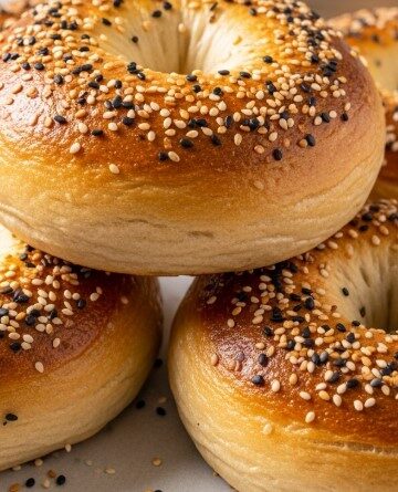 Protein Bagel Recipe everything‑seasoned close‑up