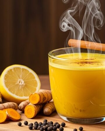 Turmeric Trick Recipe Golden Elixir in Glass Mug