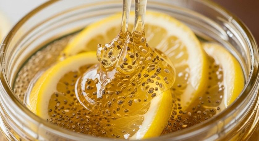 Shaking Chia Water with Lemon