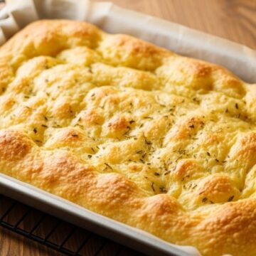 Cottage Cheese Flatbread Recipe on Parchment-Lined Baking Sheet