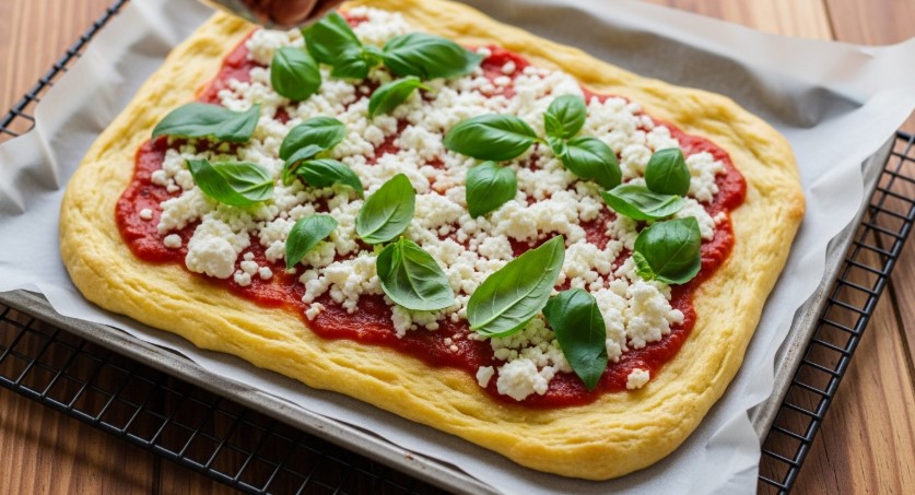 Topping Cottage Cheese Flatbread with Pizza Toppings