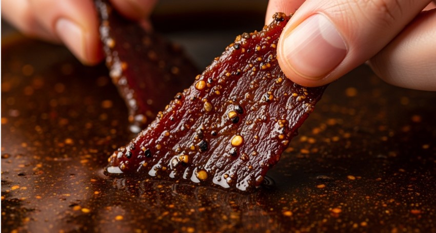 Deer Jerky Recipe massaging marinade