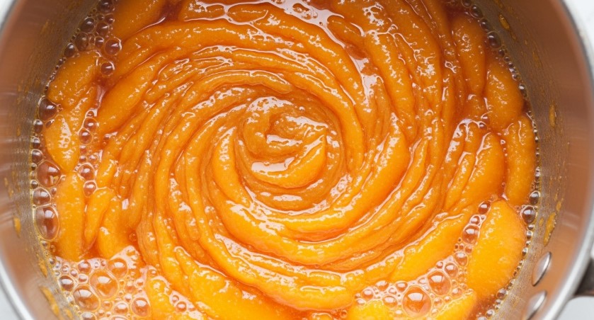 Peach Jam Recipe saucepan cooking