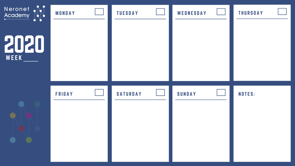 جدول المهام اليومية والأسبوعية